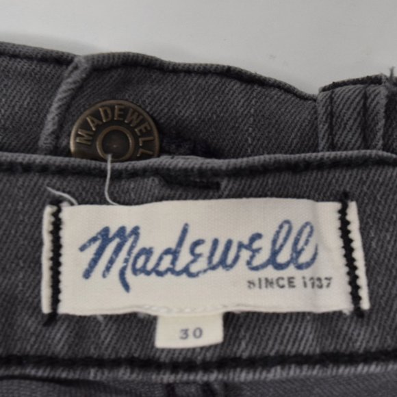 Madewell Denim Boy Shorts Black Gray Women 30 C1733 Comfy Neutral Boho Casual - Picture 8 of 14